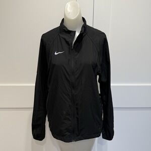 Nike Running Jacket Women's Medium Lightweight Full Zip Black Sportswear Branded